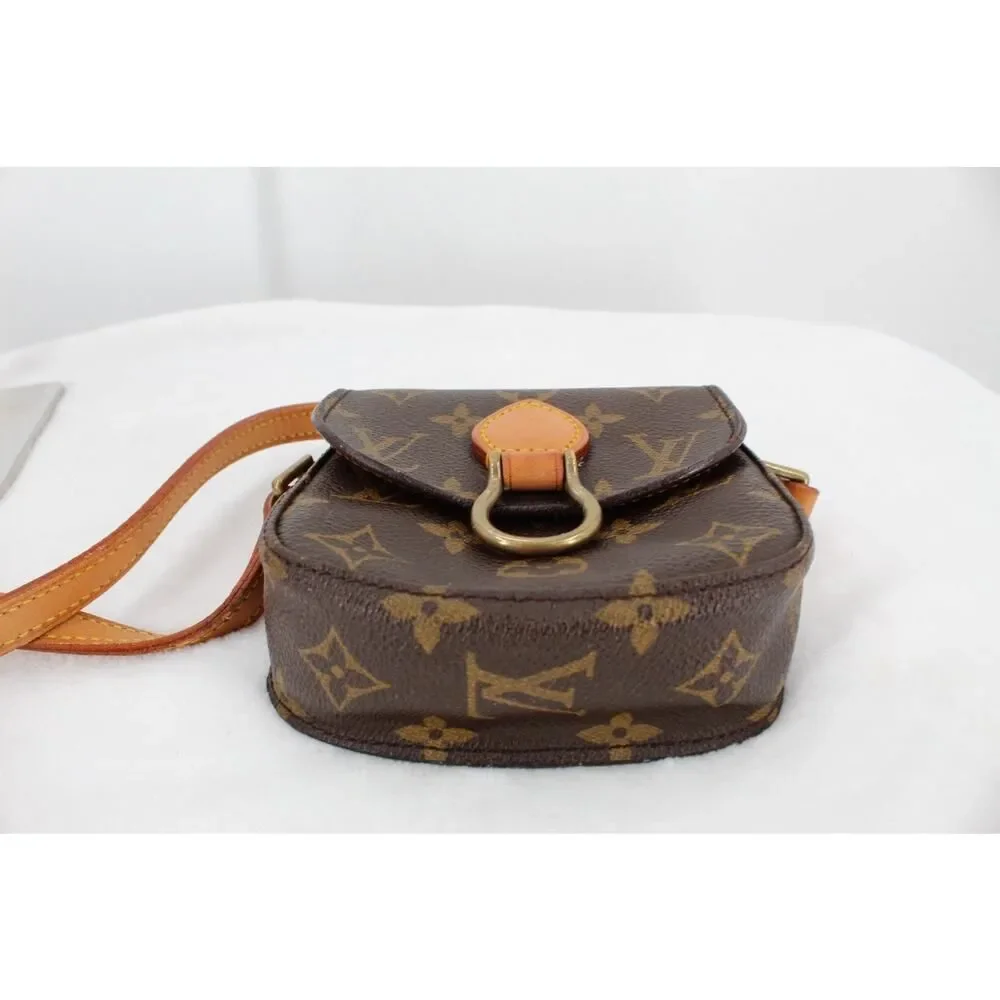 LOUIS VUITTON Mini Saint-Cloud Bebe RARE Shoulder Bag Leather Brown Authentic